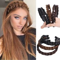 WEILAI Non-Slip Headband for Ladies Bangs Fluffy Braided Hair Accessories Synthetic Extensions Wig Fashion Headwear