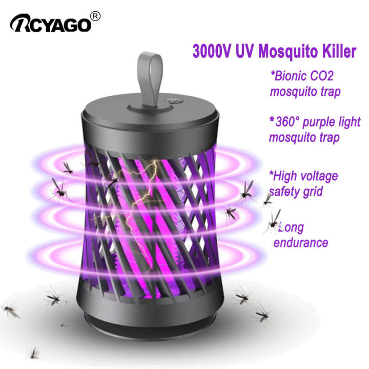 rcyago-ชาร์จ360-ยุง-kiiller-แรงดันไฟฟ้า3000v-เครื่องดักยุง-uv-แมลง-bionic-co2เครื่องดักยุงสำหรับ-home-patio-bakcyard