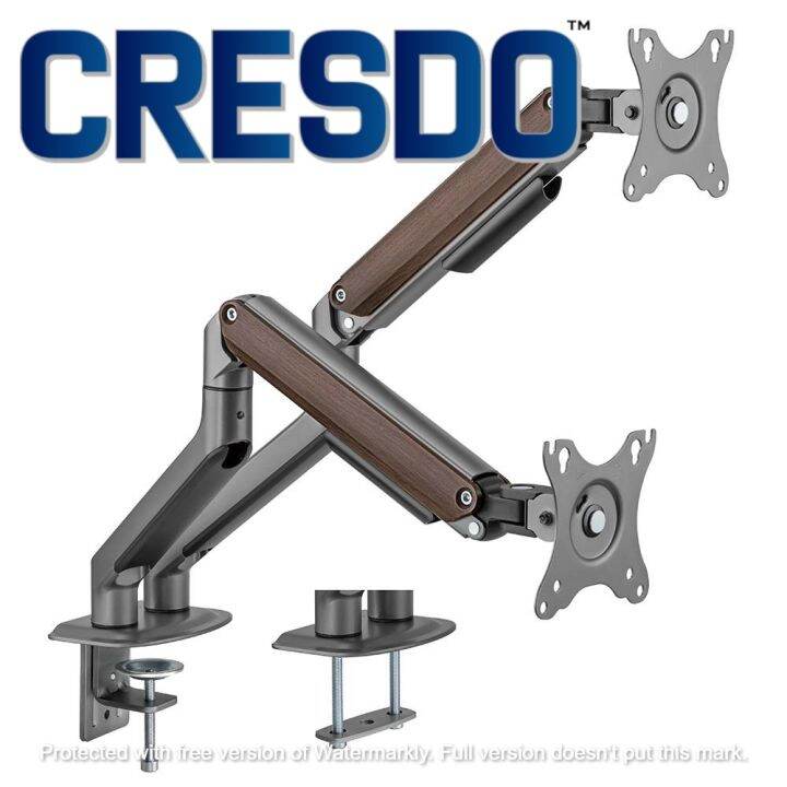 BRATECK DUAL MONITOR STAND ECONOMICAL SPRINGASSISTED MONITOR ARM FIT