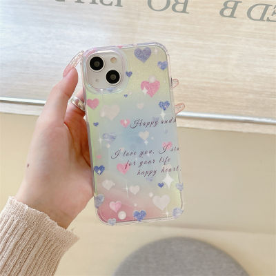 Creative Full Screen Love Pearl Phone Case Suitable for iPhone 14 Double sided IMD Phone Case Suitable for iPhone 12 ProMax Sparkling Pink Phone Case Suitable for iPhone 13 Fashion Pink Phone Case Suitable for iPhone 11