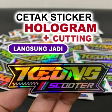 Jual Sticker Brand Pancing Hologram Cutting Sticker Fishing