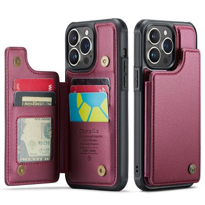 เคสโทรศัพท์กระเป๋าสตางค์ใส่บัตรหนังสำหรับ13 12 11 14 Pro Max XR X XS 7 8 Plus เคสมีกระดุมแม่เหล็กทนทานและกันกระแทก