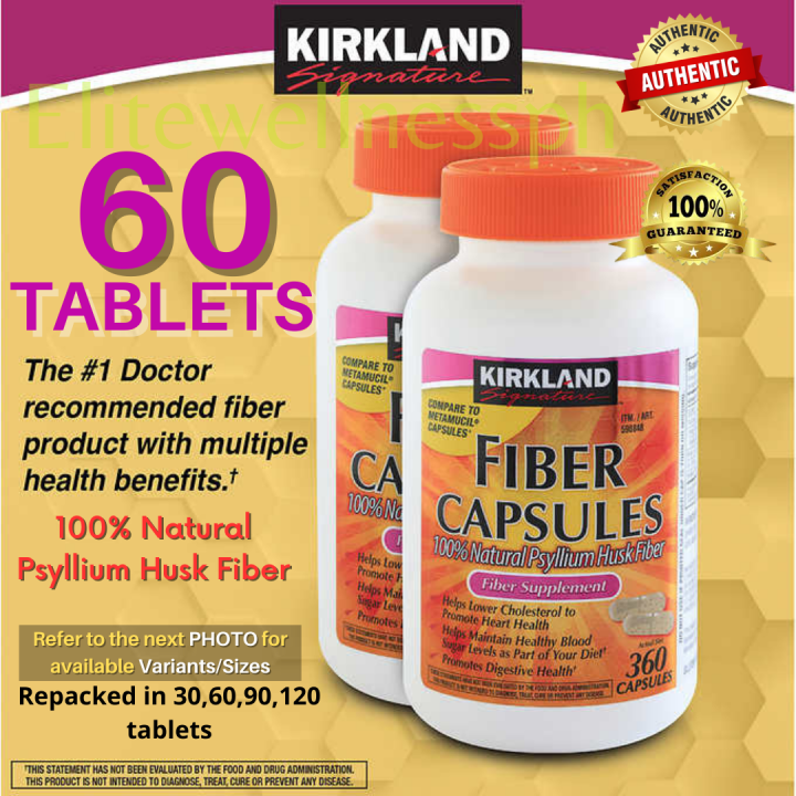 60 tablets kirkland psyllium fiber capsules authentic lazada ph