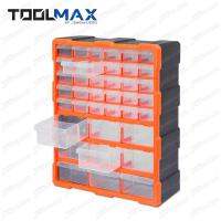 Jenstore TOOLMAX ตู้ใส่กล่องอะไหล่พลาสติก ลิ้นชักใส 30 + 9 ช่อง รุ่น CB0502