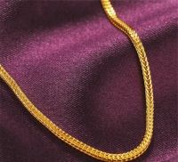 MONO Jewelry สร้อยคอทองคำลายสี่เสา งานทองไมครอนชุบเศษทองคำแท้ 96.5% ยาว 24 นิ้ว รุ่นน้ำหนัก ๒ บาท