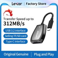 Lexar การ์ดรีดเดอร์ USB 3.2 Type C เป็น SD ไมโครการ์ดความจำอะแดปเตอร์เสริม OTG การ์ดรีดเดอร์หน่วยความจำอัจฉริยะการ์ดรีดเดอร์ SD สำหรับพีซีแล็ปท็อป