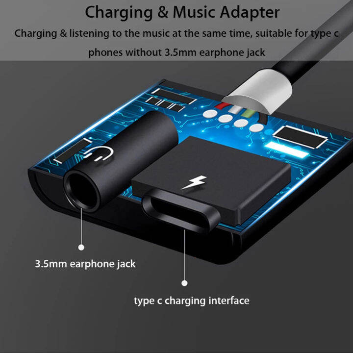 miao-2-in-1-usb-c-หูฟังชาร์จได้อะแดปเตอร์อะแดปเตอร์ประเภท-c-ถึง3-5มม-type-c-ตัวแยกสัญญาณเสียง