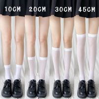 【LZ】♠☇๑  Joelho High Lolita Long Nylon Meias para Mulher JK Meias Cosplay Bonito Preto Branco Monocromático Moda Meninas Kawaii Sexy