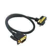 90 degree down angled VGA 3 6 Cable RGB HD 15Pin Male to male Extension Cable for PC Computer Monitor Projector 50cm1.5m 3m 5FT