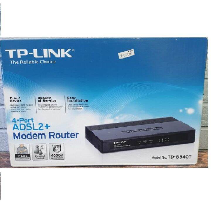 Tplink Adsl 2 Ethernet Modem Router Td 8840t Modem Adsl2 4 Port Tp