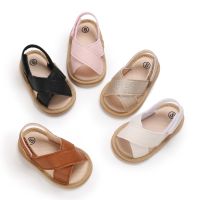 Spring/Summer Baby Girls Casual Sandals with Soft Cloth Soles for Breathability Non slip and Non slip. Walking Shoes with Laz