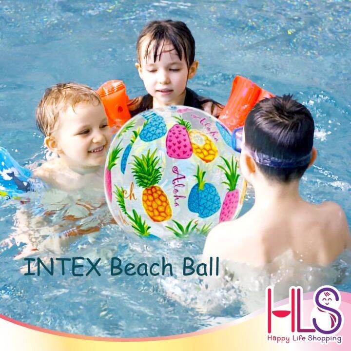 lauch promo HLS INTEX Kids Children Beach Ball Inflatable Ball Swimming ...