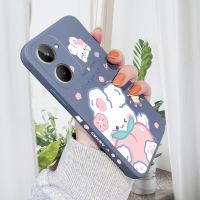 Case for Realme 10 4G Pro Plus 9i 9 8 8i 7 7i 5 5i 5S 6 6i C17 5G Liquid Silicone Cute Cartoon Rabbit Phone Cover Funda Coque Electrical Safety