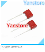 10Pcs CBB22 225J 400V 2.2uF ตัวเก็บประจุฟิล์ม CBB Capacitor Pitch 20MM