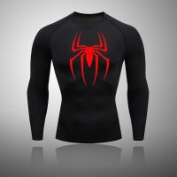 Mens Rashgarda MMA tops Clothing Long Sleeves Second Skin Bodybuilding T-Shirt Quick dry Men Superhero Compression Tight Shirt