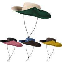 Wide Brim Beach Hat Outdoor Summer Fisherman Hat Protective Hat with Adjustable Buckle for Holiday Outing Beach Daily Travel presents