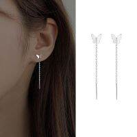 [COD] 925 butterfly ear wire 2022 new Su earrings long simple cold