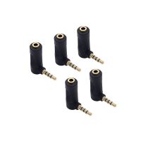 【HOT】 3.5mm Male to Female 90 Degree Right Angled Adapter Audio Jack Stereo Plug Connector AUX Converter