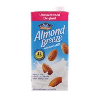 Blue Diamond Almond Breeze Unsweetened บลูไดมอนด์ อัลมอนด์บรีซน้ำนมอัลมอนด์ รสจืด 946ml.