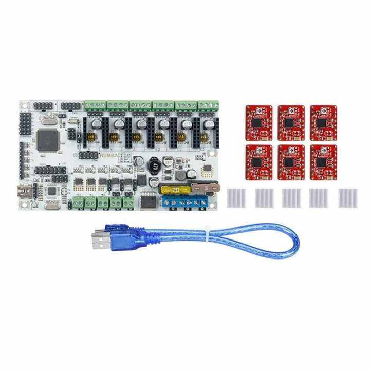 Rumba Plus 3D Printer Kits Motherboard Controller Board with 6pcs Red
