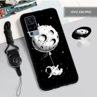 ?ใหม่คุ้มครองเต็มรูปแบบซิลิโคนกรณี VIVO X50 Pro/ Y50/Y70S การ์ตูน Soft TPU ปกโทรศัพท์มือถือ,ที่มีรูปแบบเดียวกันแหวนยึดและเชือก