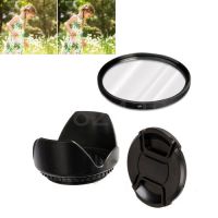 3in 1 set  58mm  SLR camera UV Filter + Lens Hood + Lens Caps for Olympus 40-150 EP1 EP2 E-PL3 E-PL5 Filters