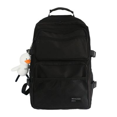 Nylon Fashion Women Backpack Large Capacity Multiple Pockets School Bag For Girls Waterproof Anti-theft Bookbags Travel Backbags