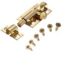 【LZ】❈  Lowest Price 1.5 inch Brass Door Slide Catch Lock Bolt Latch Barrel Home Safety Hardware  Screw