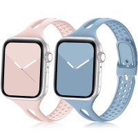 Slim strap for Apple watch band 40mm 44mm 41mm 45mm 49mm 38mm Silicone watchband correa bracelet iWatch 3 5 se 6 7 8 Ultra band