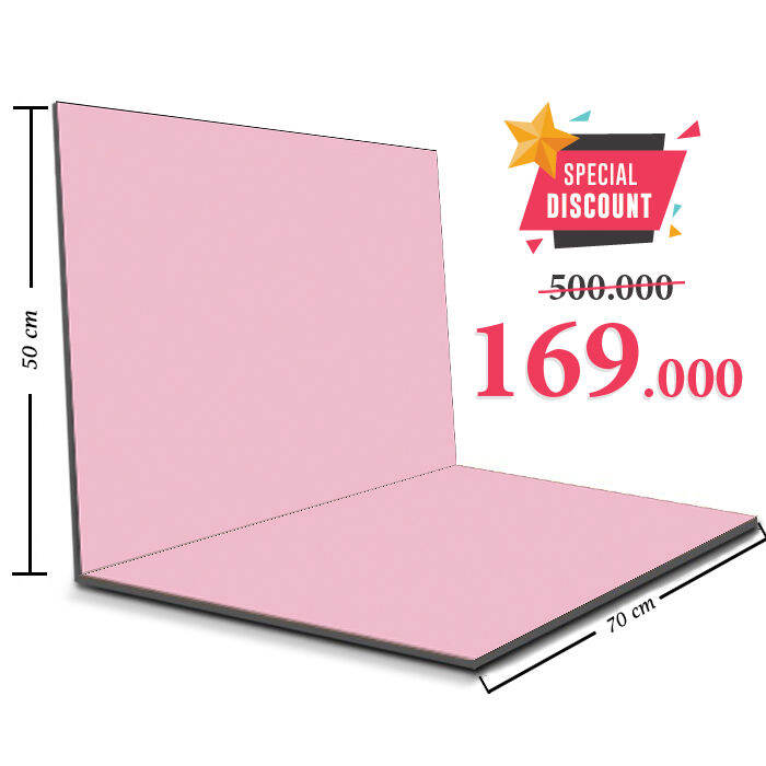 Alas Foto Lipat Jumbo MDF Hijau 50x70 Background Backdrop Foto Produk Warna Polos Series