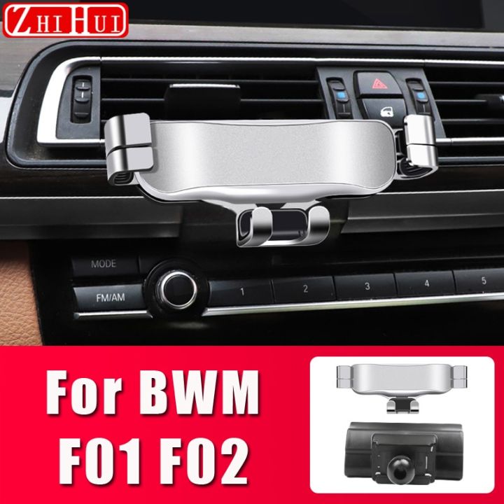 ที่จับโทรศัพท์มือถือแต่งรถสำหรับ-bmw-f01-f02-7-series-2008-2012ที่ยึดช่องแอร์อุปกรณ์ตัวยึดโทรศัพท์แบบกราวิตี้