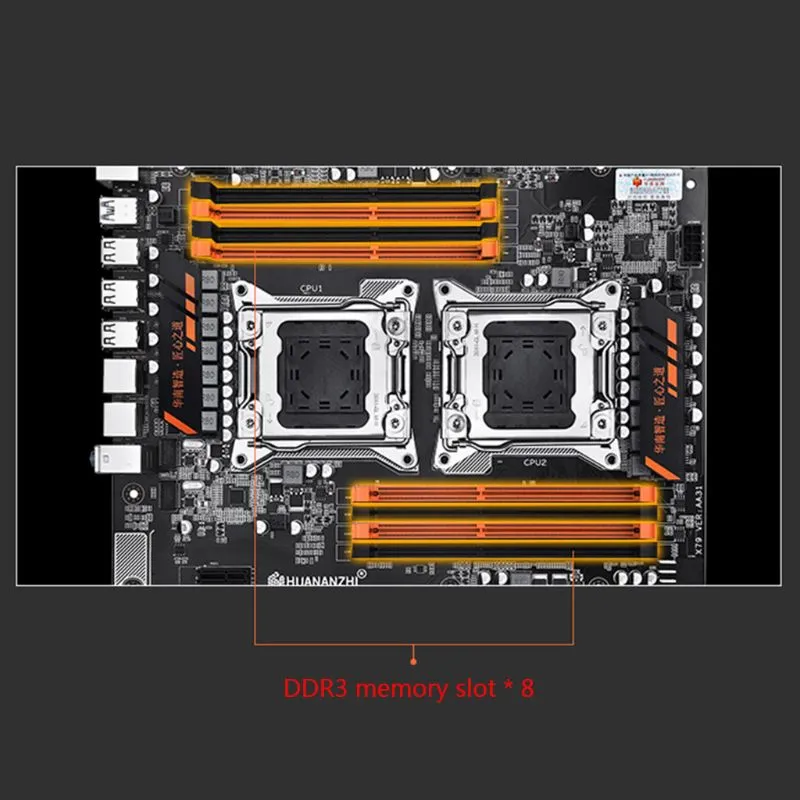 Huananzhi X79-8D Motherboard Intel Dual CPU LGA 2011 E5 2689 2670