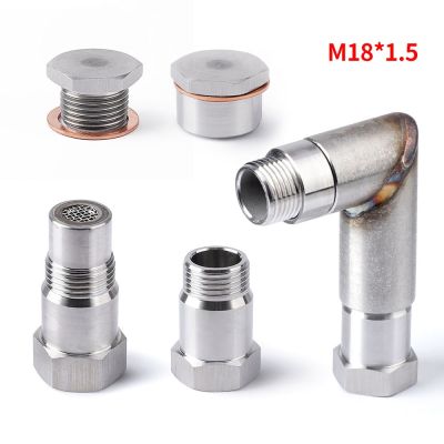 High Quality M18x1.5 Oxygen O2 Sensor Adapter 304 Stainless Steel Thread Car CEL Fix Check Engine Light Eliminator Adapter Plug Clamps