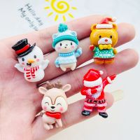 (Worry free) 10ชิ้นใหม่มินิ Kawaii คริสต์มาสชุดเรซิ่นแบนกลับ Cabochons S Crapbook Diy พรรคกิ๊บอุปกรณ์ตกแต่งหัตถกรรม K94