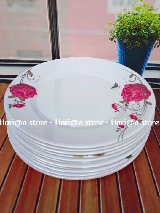 yukii 3 pcs piring daun ukuran 10 inc tebal serba guna menarik murah high quality plastic