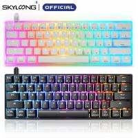 SKYLOONG คีย์บอร์ดแบบกลไก GK61 60% SK61คีย์บอร์ดไร้สายบลูทูธขนาดเล็ก RGB แบบถอดเปลี่ยนได้ด้วยความร้อนสำหรับนักเล่นเกมเดสก์ท็อปสำหรับเล่นเกม