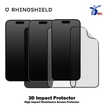 RhinoShield 3D Impact - Screen Protector - for iPhone 13 Pro Max (Black) +  Alignment Frame