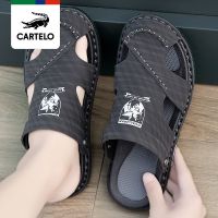 Kadele crocodile Baotou driving sandals mens summer dual-use non-slip slippers hole outside wear outdoor sandals breathable shoes