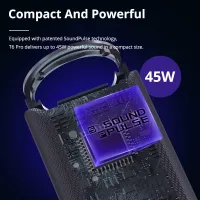 Tronsmart T6โปรลำโพงลำโพงพกพา45W พร้อม5.0บลูทูธในตัว Powerbank IPX6เวลาเล่น24H สำหรับกลางแจ้ง