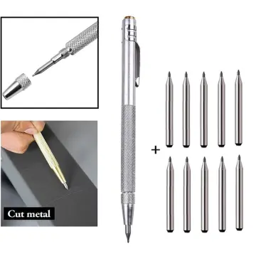 2x Tungsten Carbide Scriber Metal Scribe Tool for Glass, Ceramics