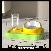 ?MIX PET STORE? ชามอาหารหมาแมว ถ้วยอาหารสัตว์ ใช้ได้ทั้งแบบ ชามใส่อาหารและ แบบชะลอการกิน มาพร้อมที่ให้น้ำอัตโนมัติ พร้อมส่ง ?