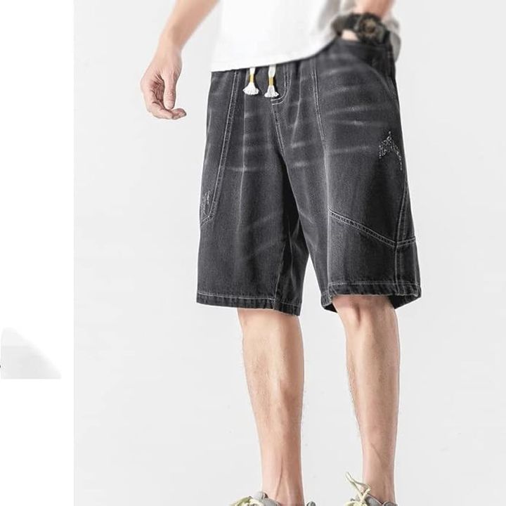 shirts-mens-printed-knee-length-loose-plus-size-cropped-pants-plus-size-mens-summer-denim-shorts