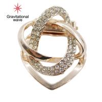 Gravitational Wave Brooch Gold-Plated Sturdy Gold-Plated Alloy Women Scarf Holder Ring For Daily Wear Clip Buckle Twine