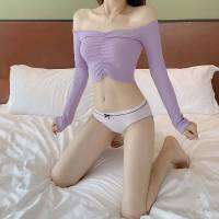 SH Home กางเกงใน ผ้ายืด ขอบกำมะหยี่ ประดับโบว์ ต้านเชื้อแบคทีเรีย เอวสูง ลายเส้นตัดเย็บอย่างดี มีหลายสี ระบายอากาศไม่อับชื้น