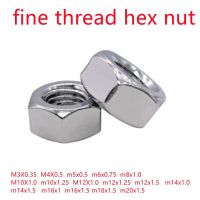 DIN934 Benang Hex Nut Stainless Steel A2 SUS 304 M6 x 0.75M8 x 1.0 m10 x 1.0/1.25M12x1.0/1.25/1.5M14 x 1.5 m16 x 1.5M20x1.5