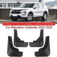 แผ่นกันโคลนบังโคลนกันน้ำสาดแผ่นบังโคลนแต่งรถสำหรับรถ Mitsubishi Outlander 2022 2023 2024อุปกรณ์เสริมบังโคลนด้านหน้าด้านหลัง