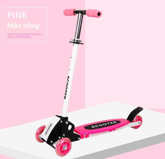 Xe trượt scooter 3 bánh có đèn led phát sáng thế hệ mới chuyển hướng bằng - ảnh sản phẩm 2