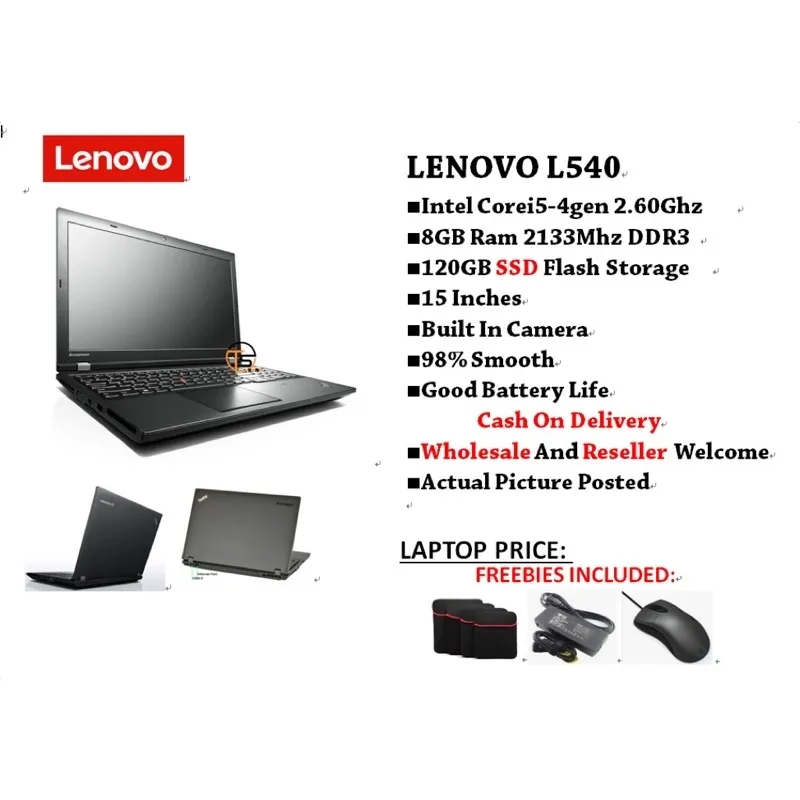 COD】 lenovo laptop i5 i7 L540 15inch t440 E440 4TH GEN RAM 120GB SSD IN CAMERA | Lazada PH