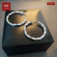 MT ต่างหูเงินแท้ พันเกลียว แบบก้านเสียบ ติดหู Solid 925 Sterling Silver Earrings (se046-1) MT Jewelry มณีธารา