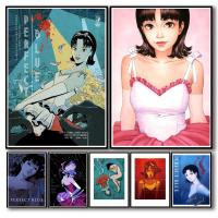 Luyameishop Unique Kon Satoshi Perfect Blue Wall Decor - Ideal WhiteCanvas โปสเตอร์สำหรับ Coffee House &amp; Bar